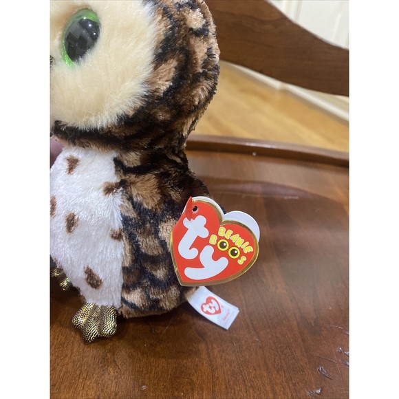 Ty Beanie Boos - SAMMY the Owl (6 Inch) NEW - MINT with MINT TAGS - Picture 2 of 12